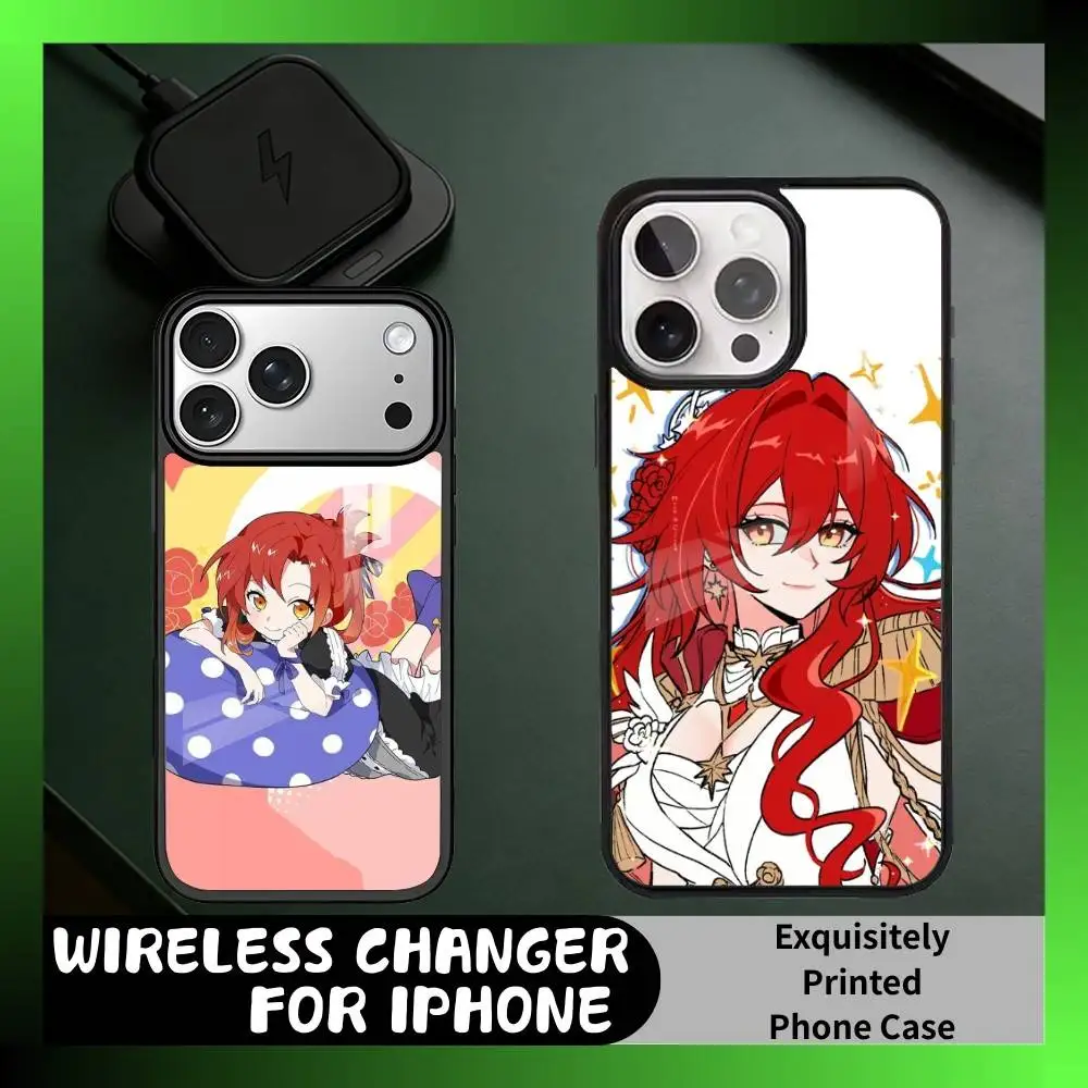 HSR Game H-Himeko Nova Visual Print Phone Case For iPhone17,16,15,14,13 Plus,Pro Max Magnetic For Magsafe Wireless Charging