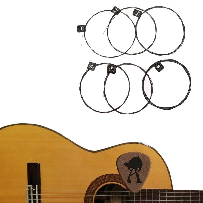 Orphee NX35-C 6 قطع جيتار كلاسيكي 028-045 بوصة نايلون أساسي مطلي بالفولاذ