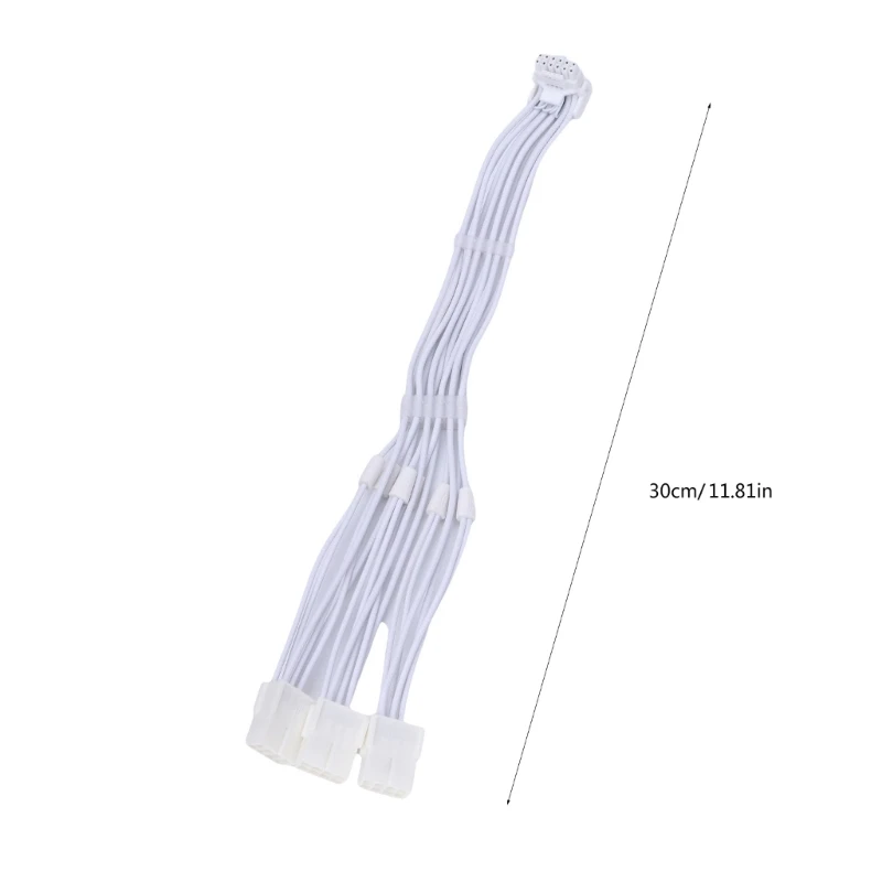 30CM For RTX4000 Series 3x 8Pin Female to PCIE 5.0 12+4 16Pin Video Card Cable 12VHPWR PCIE 5.0 Straight/Elbow Head Cable