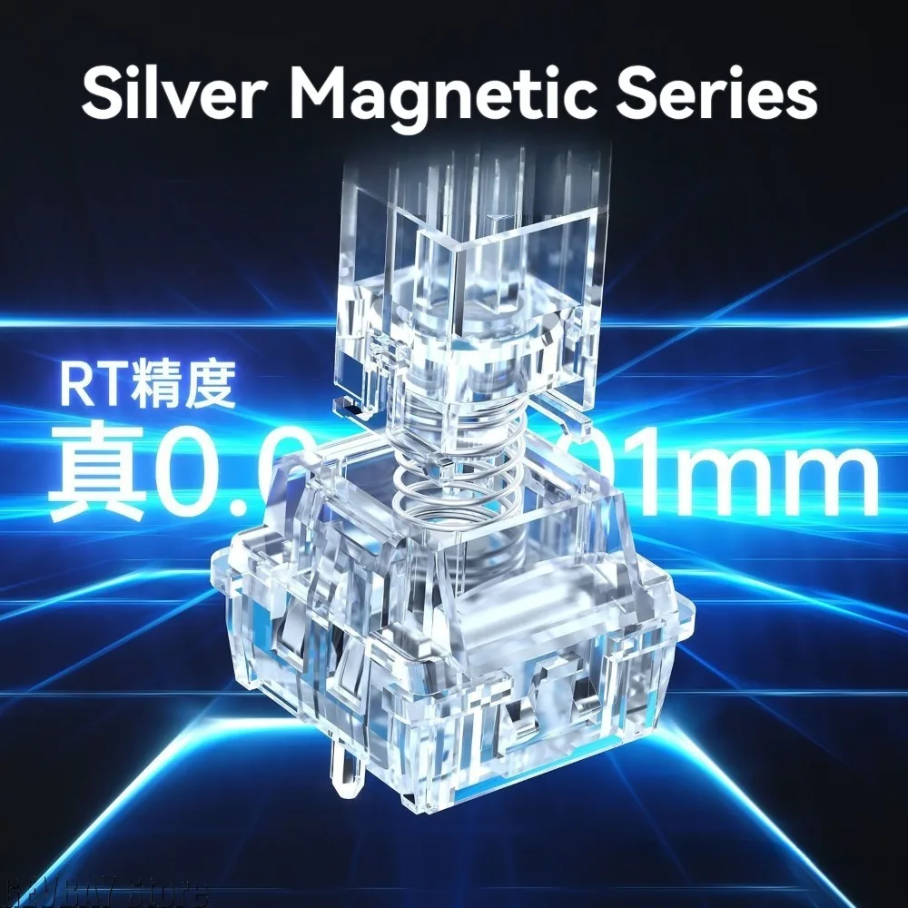 AULA Ice King Series Gold Silver Transparent Magnetic Switch RT 0.001mm High-performance Switch for Magnetic Switch Keyboards