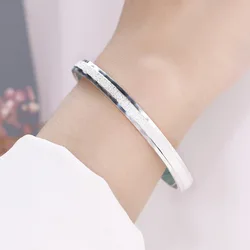 Original designer 925 sterling silver Frosted Star River bracelets Bangle for women jewelry fashion party wedding Holiday gifts