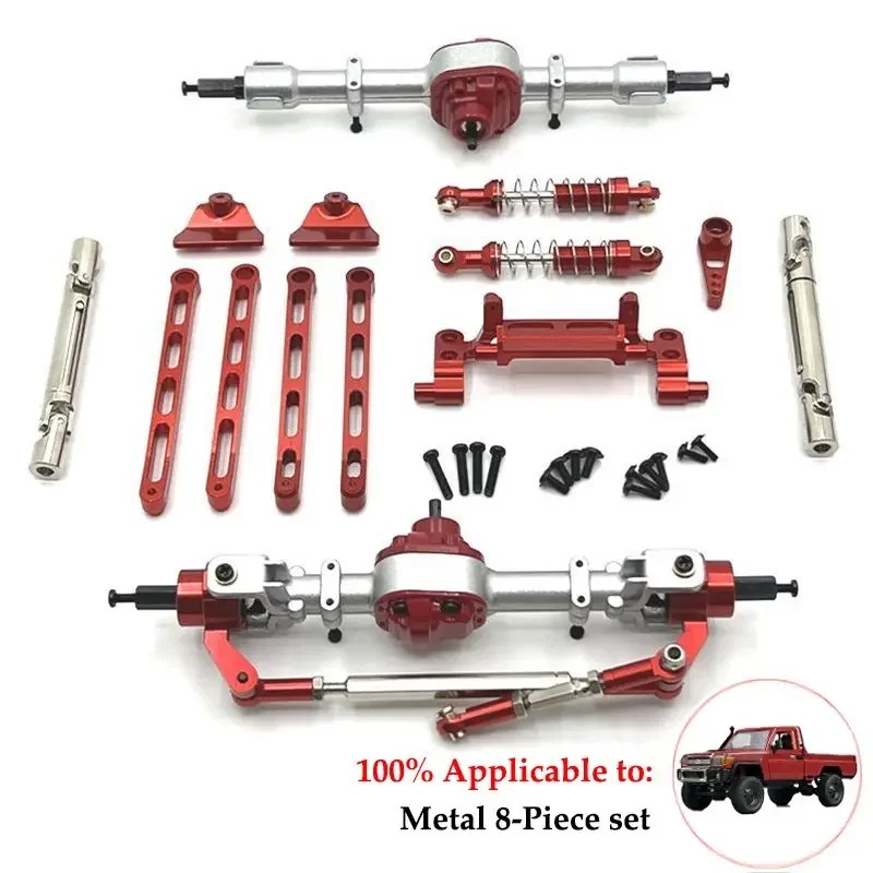 MN82 LC79 MN78 Metalowa oś przednia i tylna Podwozie Drążek łączący Mocowanie drążka Amortyzator Zestaw opon 1/12 RC Car Upgrade Parts