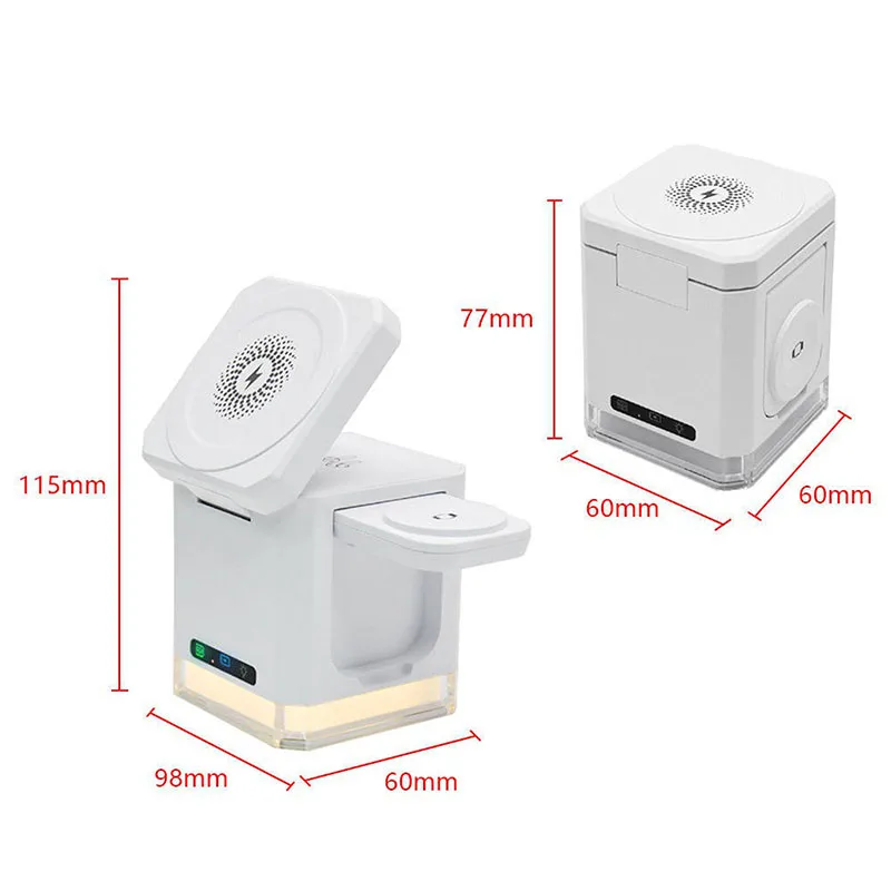 15W Qi2 3 in 1 Portable Foldable Magnetic Wireless Charger Stand for iPhone 16 15 14 Samsung Fast Charging Holder Station