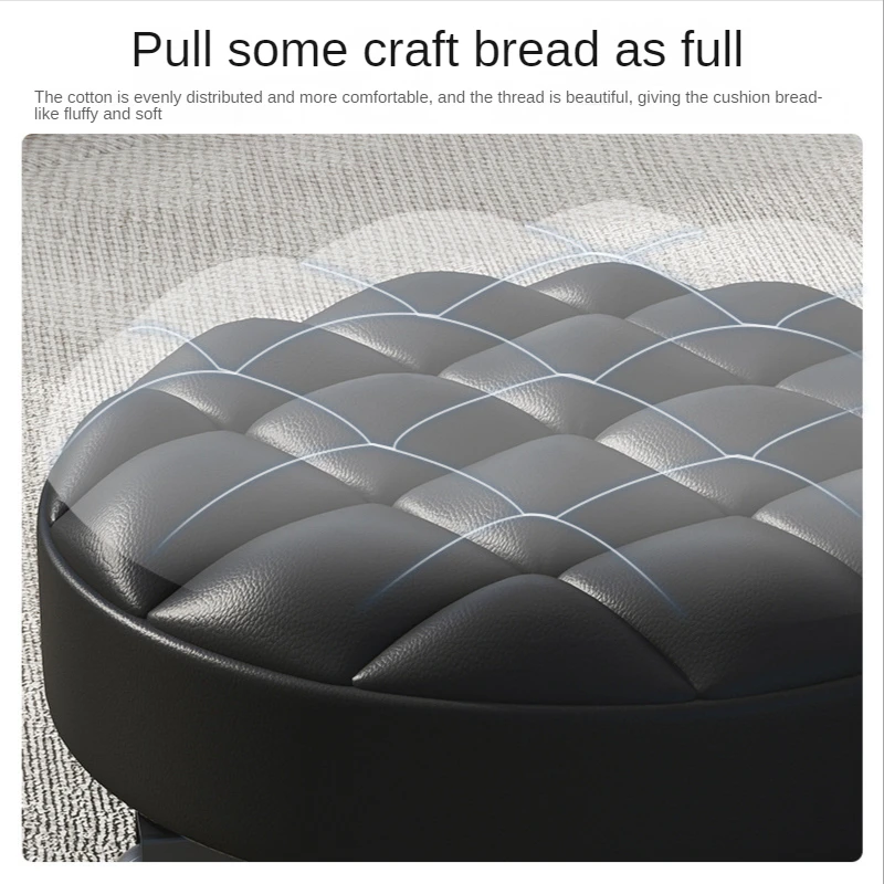 Household Round Pouf Massage Chair Pulley Stool Universal Wheel Low Stool With Roller Move Wipe The Ground Bench Round Stool