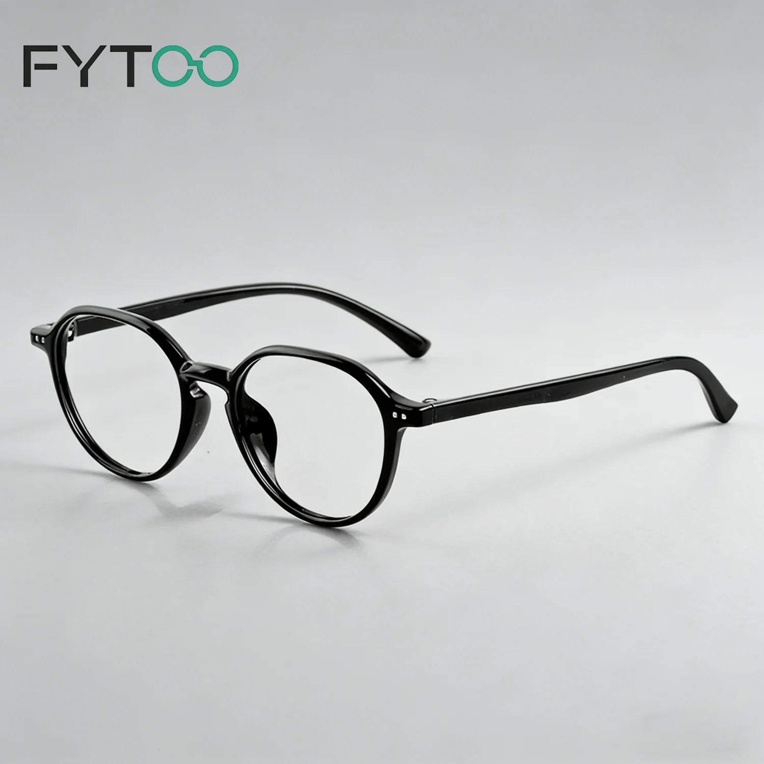 

FYTOO Vintage Round Fashion Glasses: 3 Colors for Stylish Daily & Office Wear 2548