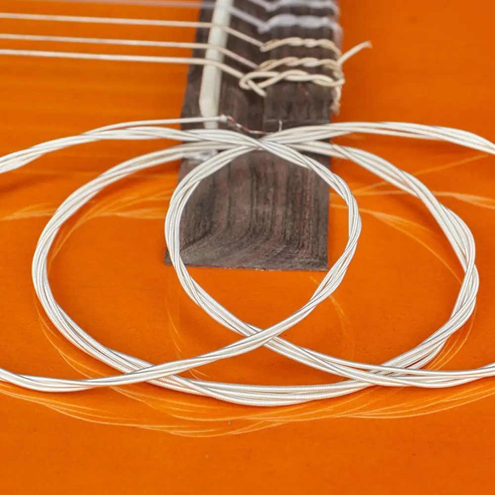 Plating Super Light Classic Guitar Clear Nylon Silver Strings Silver Plated Copper 1 set guitar Classical Guitar Strings Set