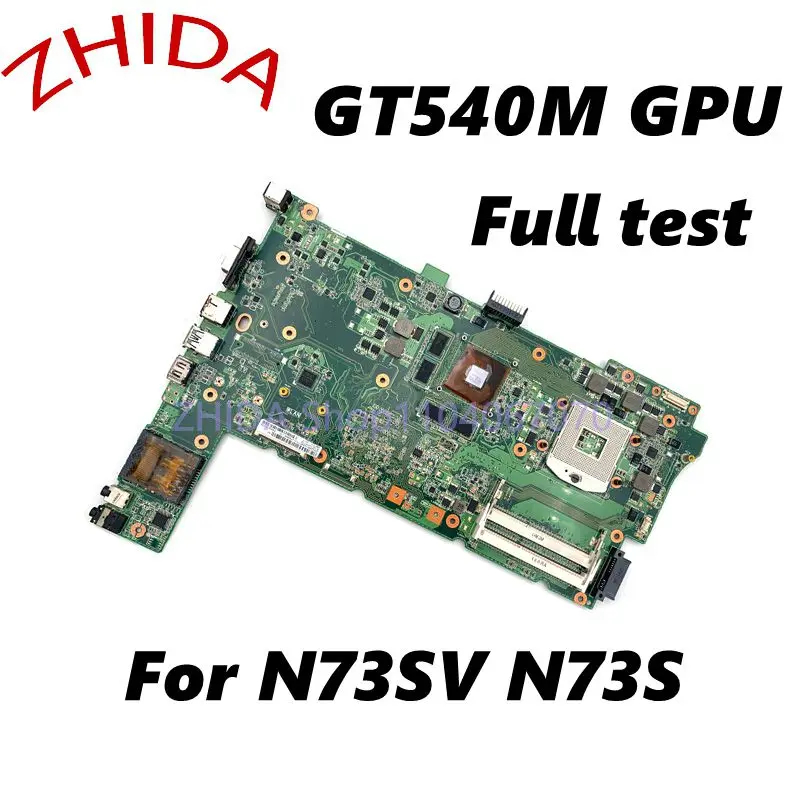 

Материнская плата для ноутбука Asus N73SV N73S Intel HM65 GT540M GPU 60-N1RMB1100-C0B 60-N1RMB1400, материнская плата полностью протестирована