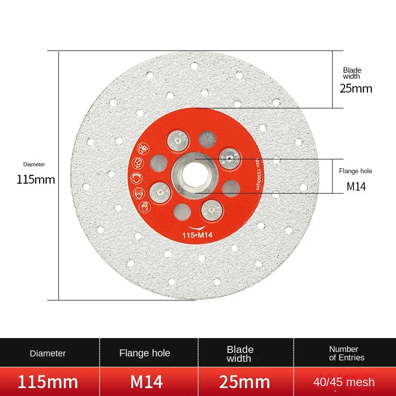 5Inch 125mm Diamond Saw Blade Tile Cutting Blade for Marble Granite Ceramic Stone Cutting Porcelain Polishing Gringding Disc