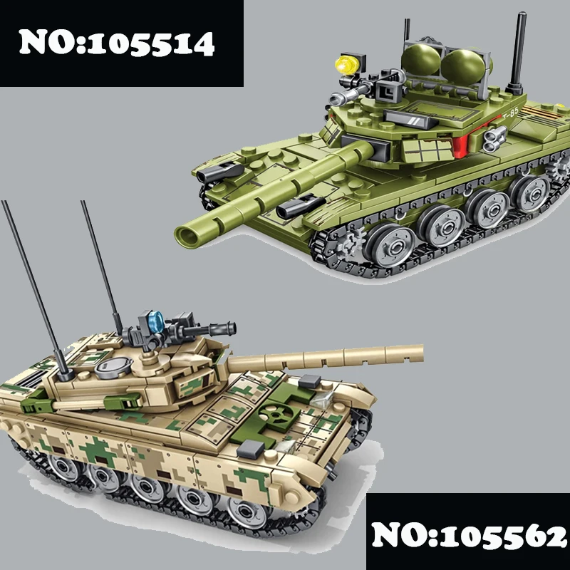 

Brand new World War II 85 Main Battle Tank &VT-4 Iron Blood Heavy Military Tank building block model toy Christmas gift