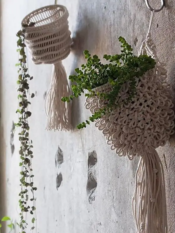北欧スタイルの植物フラワーポットハンギングバスケット壁装飾玄関キー収納バスケット雑貨装飾ユーティリティバスケット