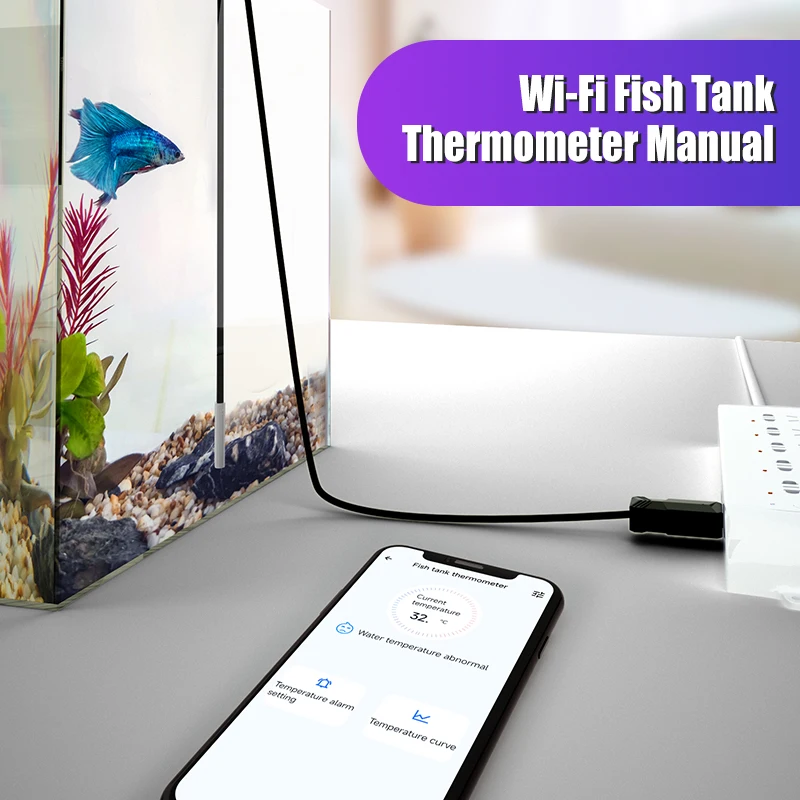 Intelligent fish tank WIFI high-precision fish tank thermometer aquarium tube water temperature meter