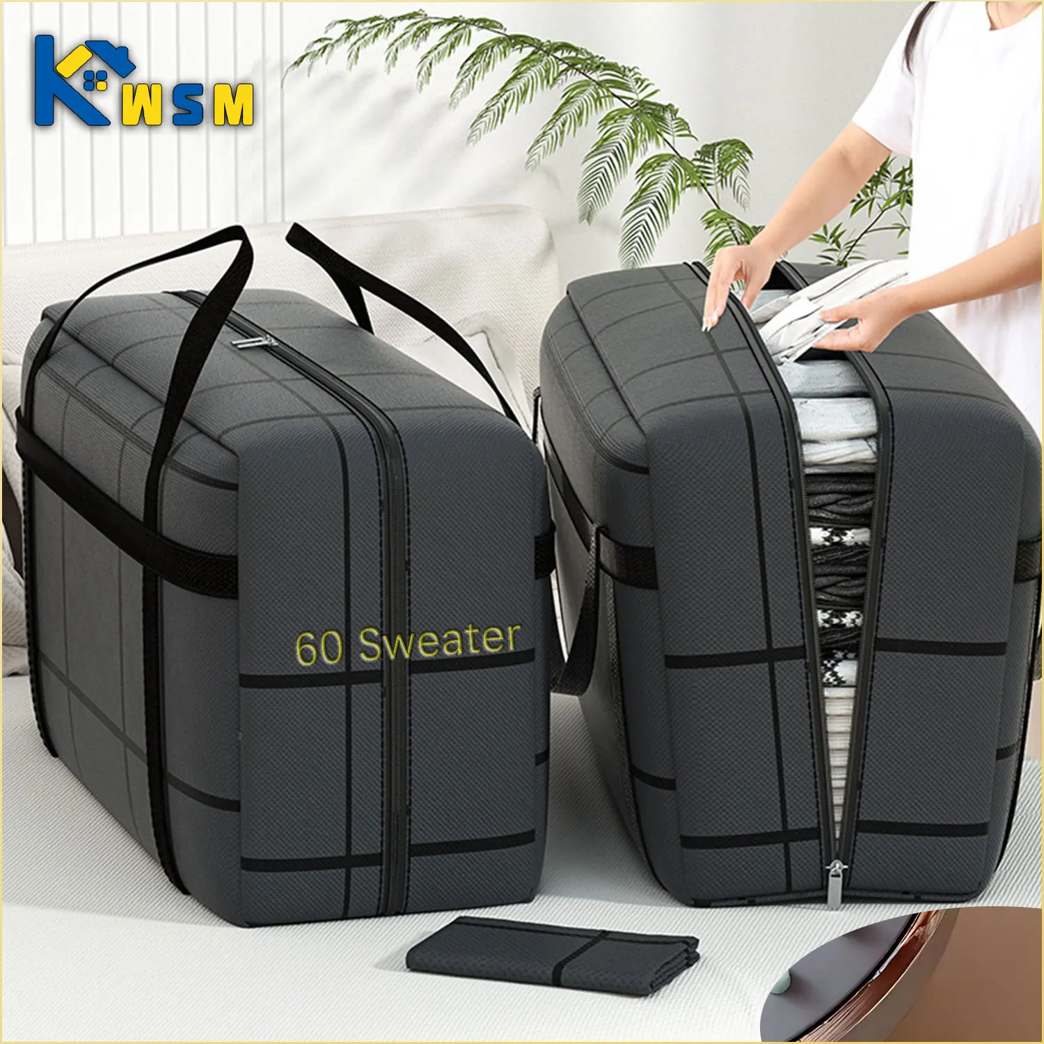 1-4Pcs Large Capacity Clothes Quilt Storage Bag Thickened Moving Storage Bag Portable Handheld Dustproof Luggage Bag