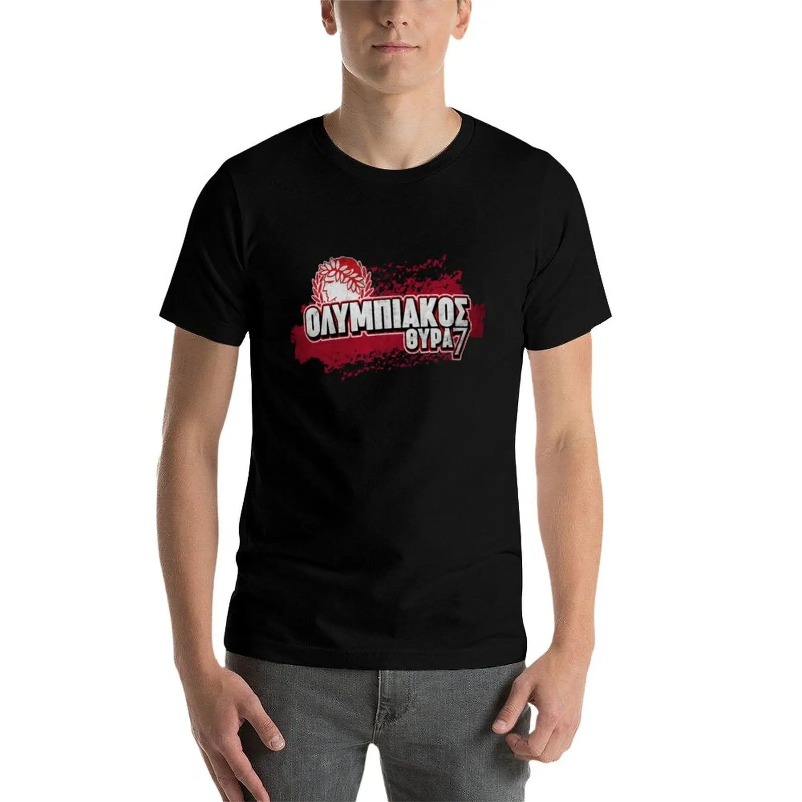 Olympiakos Gate 7 T-Shirt funny costumes vintage graphic tee anime shirt shirts men