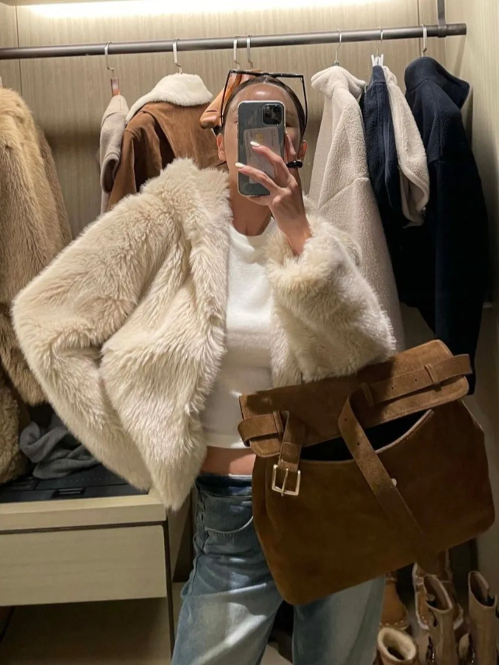 شيك ort لامب الفراء Jaet المرأة شتاء جديد Sle قبعة معطف رقيق محاكاة الفراء لينة المواد الداخلية تخفيف Sle طويل Sve