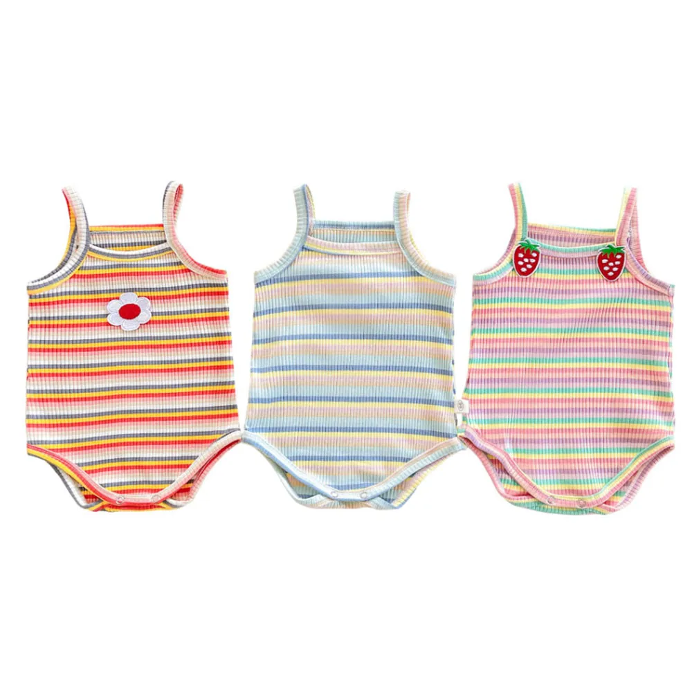 

Baby Girl Summer Clothes Newborn Girl Outfits Cute Strap Baby Girl Romper Jumpsuit Infant Floral One Piece Bodysuit