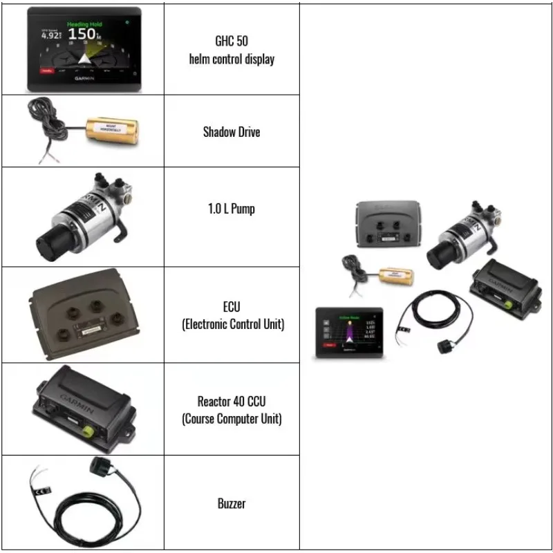 STT GARMIN REACTOR 40 Automatic Steering System for Marine Ship PC Piston Angle Indicator Connects GPSMAP Multi-Function Host