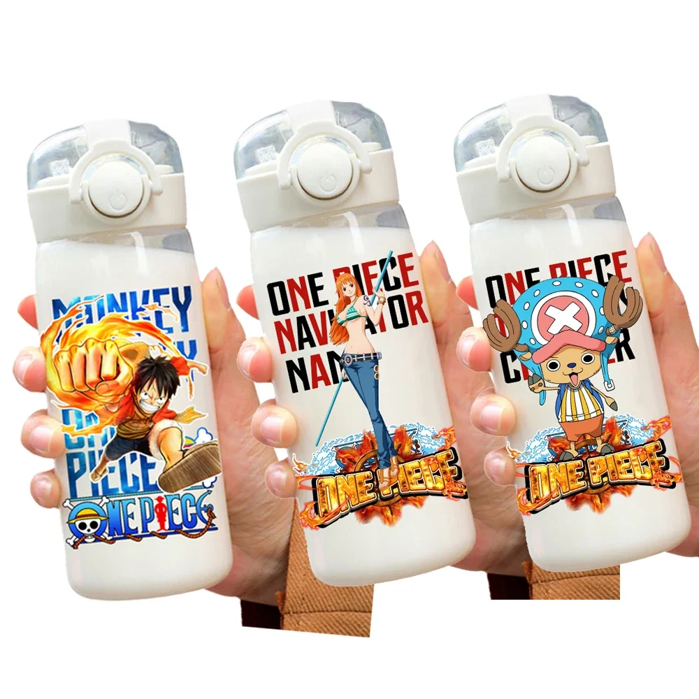 Anime One Piece Roronoa Zoro Monkey D. Luffy Tony Chopper Law FRANKY Jinbe Boa Hancock Nami ACE Straw Sports Water Cup Bottle