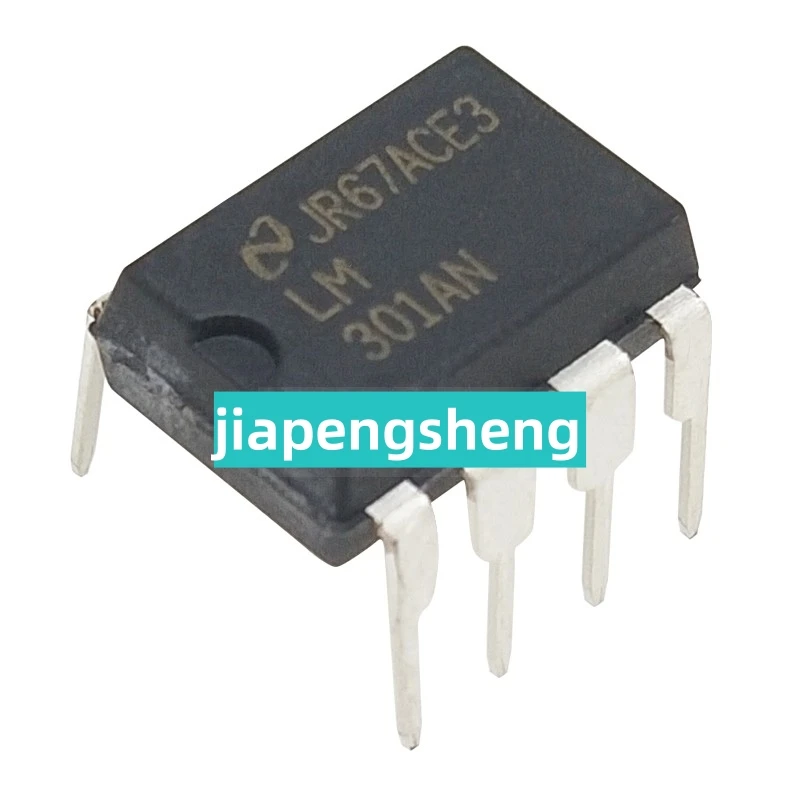 LM301AN DIP-8 em linha, Novo importado, Chip de amplificador IC, 2pcs