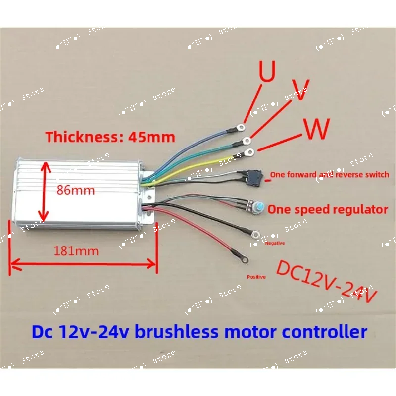 

dc12v-24v brushless motor controller, high power brushless motor driver 500w 30a