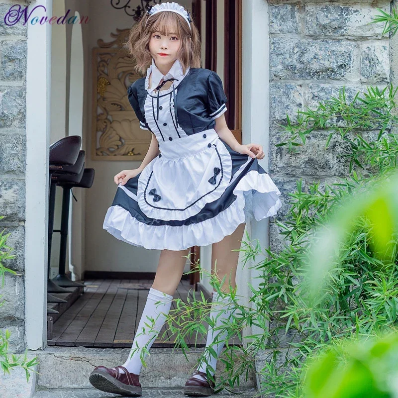 Crossdressing kostiumy na Halloween dla mężczyzn kobiety plus rozmiar różowa pokojówka jednolita anime cosplay słodka gotycka sukienka lolita