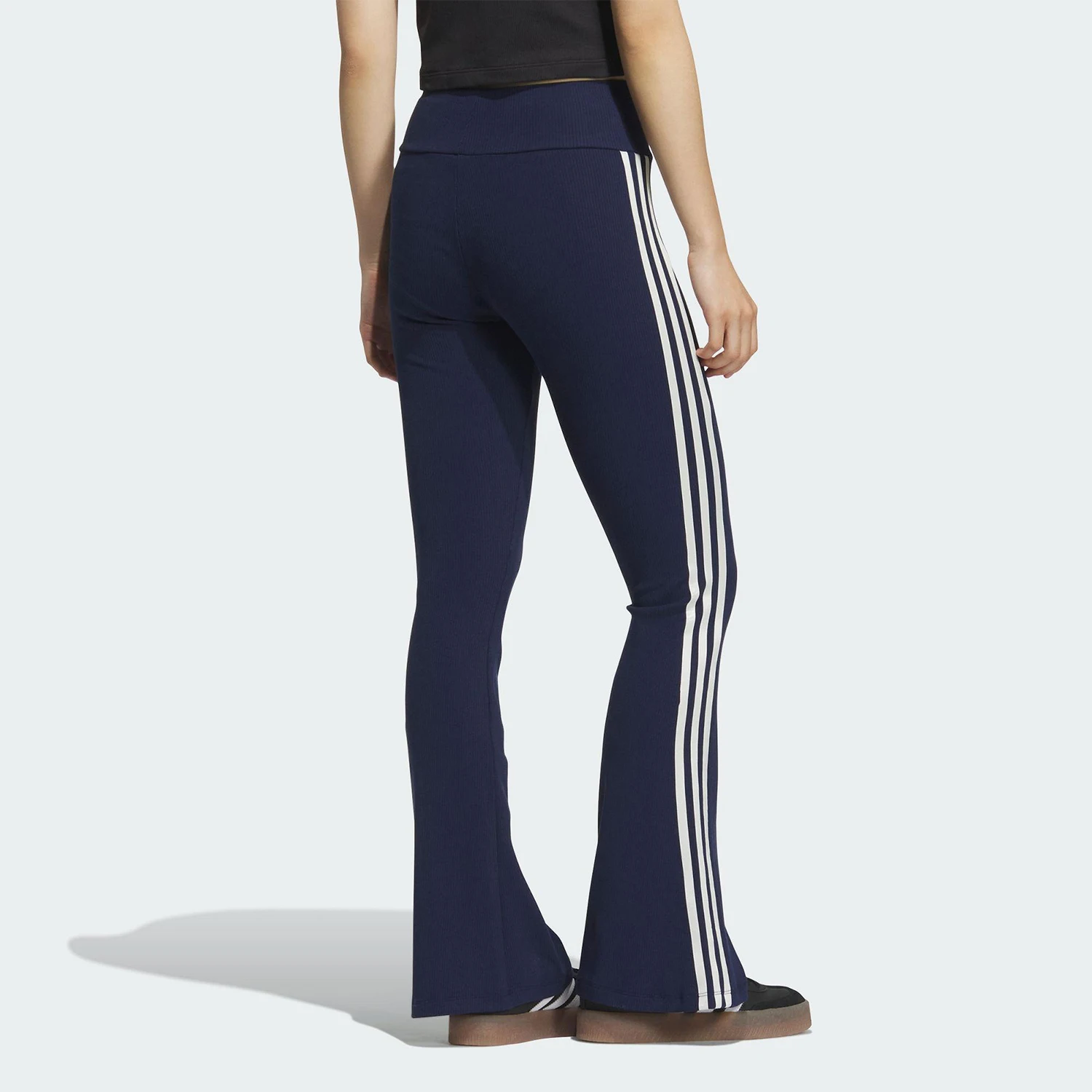 Adidas Official Genuine Three Stripes Women's Knitted Flared Sports Pants KC3130