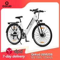 Qekud 26M208 Electric Bicycle for Adults Mountain Bike 250W 36V 13Ah Lithium Battery City E-bike