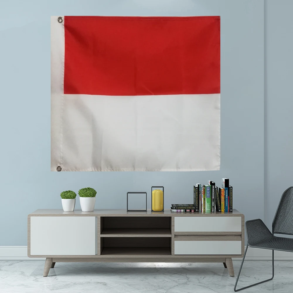 

Switzerland Flag Of Canton Of Solothurn Custom Graphic Custom Printed Hanging Banner Polyester Shaft Cover Grommet 3X3FT 90X90CM