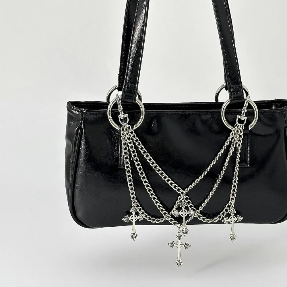 Y2k Style Multi-layer Bag Chain Star Pearl DIY Handbag Charm Metal Bag Accessories Acrylic Beaded Keychain