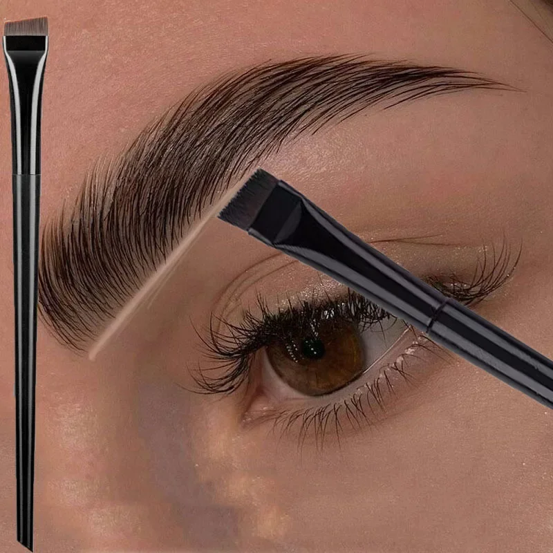 Blade Eyebrow Eyeliner Brush Bevel Flat Fine Brow Contour Make Up Brushes Eyelids Lying Silkworm Brush Professional Makeup Tools