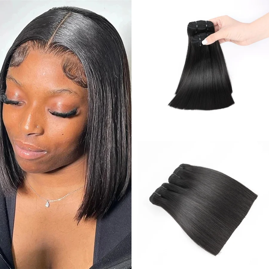 

4-24 Inches SDD Bone Straight Human Hair Bundle with Closure Natural Black Virgin hair 100% Unprocessed Human Hair Extensions