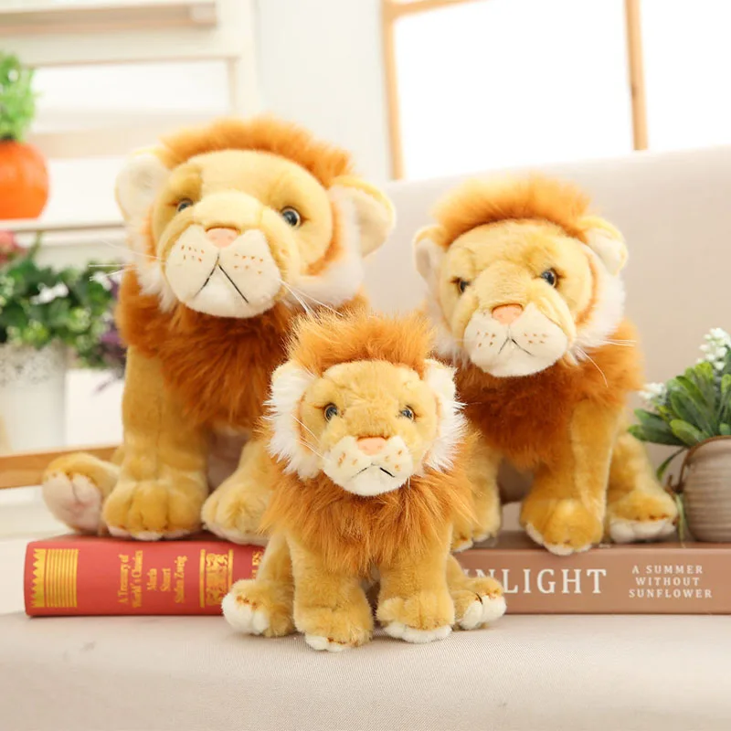 

20/25/30cm Cute Lion Plush Toy Cartoon Simba King Lion Plushies Doll Anime Soft Stuffed Animal Kids Toys for Children Girls Gift