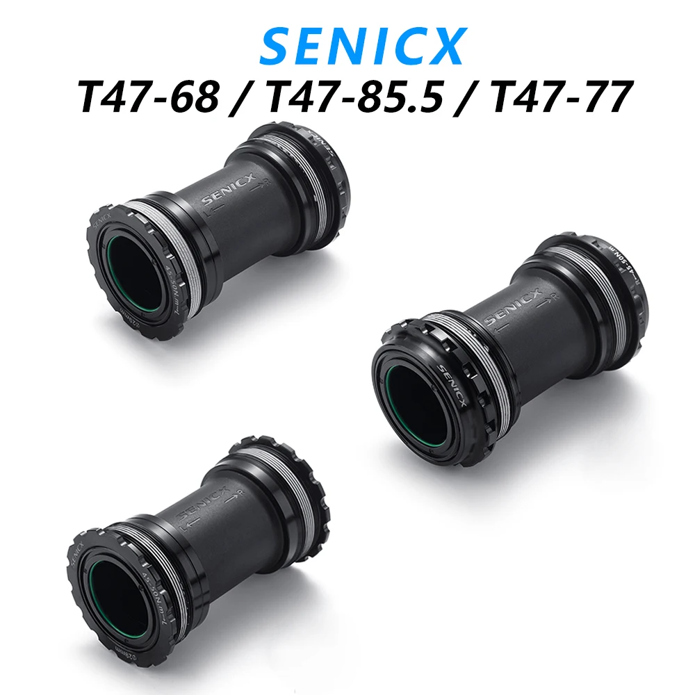 T47 Threaded Bottom Bracket for Road Bikes Ceramic/Steel Bearings Smooth Pedaling 68/77/85.5mm Axle Compatibility 24mm & DUB