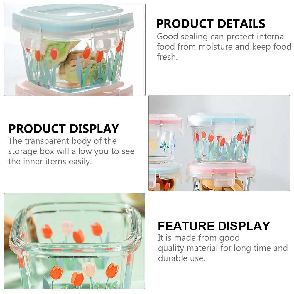 

120Ml Sealed Glass Jar Strong Airtight Snack Container for Fresh Food Storage Sealed Box Ideal Gift Choice Multi