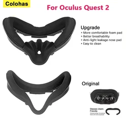 通気性のあるシリコンアイパッド,3Dフェイスインターフェース,スウェットガード,Oculus Quest 2用アクセサリー