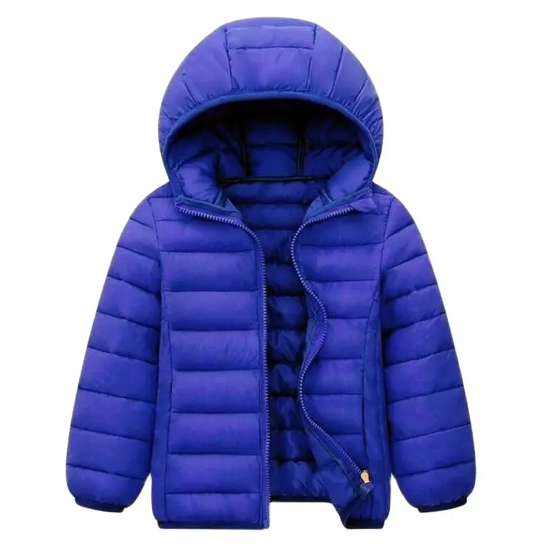 Kids Boys Girls Light Down Jackets Children Teen Students Outdoors Sports Outerwear Princess Autumn Zipper Hooded Coat For 3-14Y