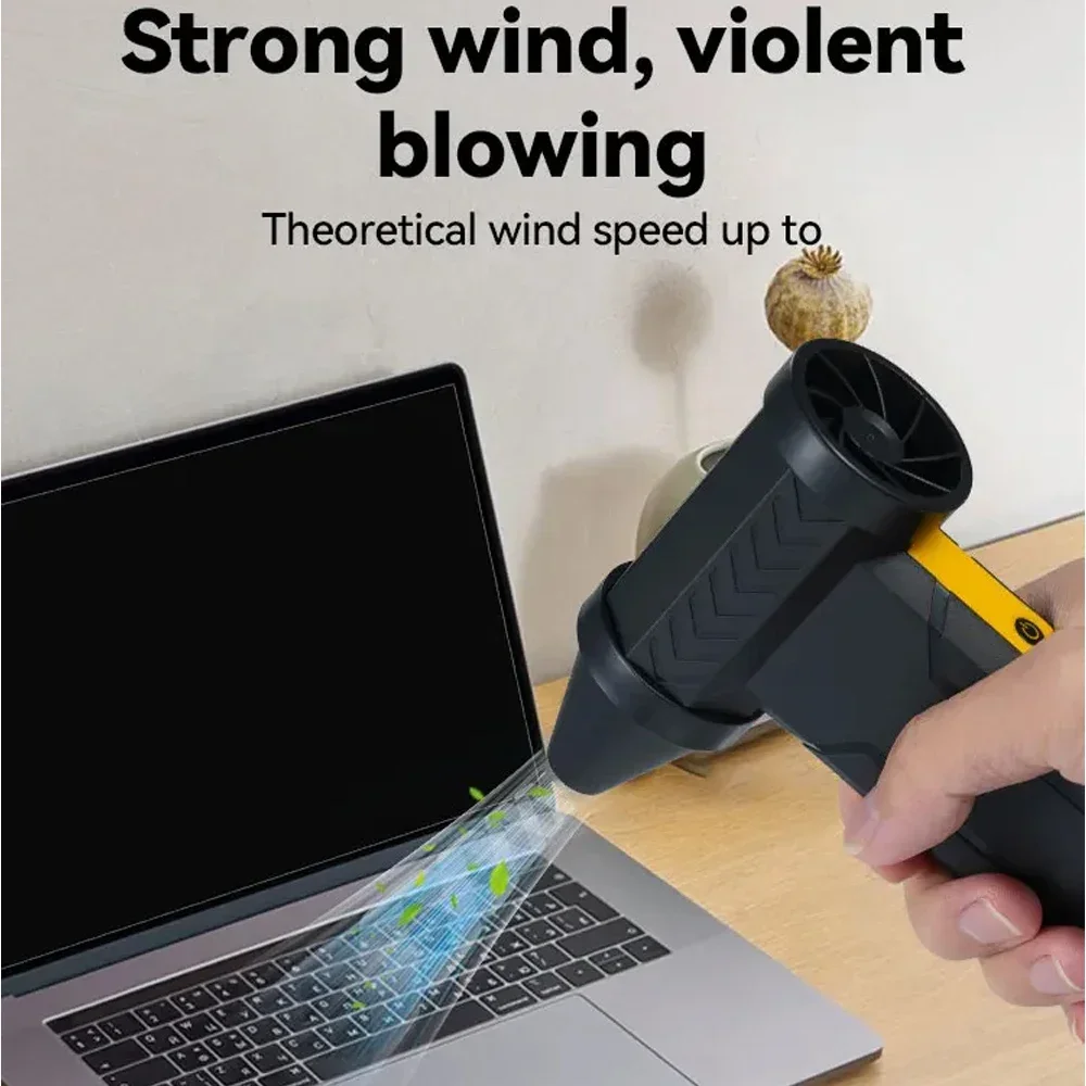 Wiederaufladbarer bürstenloser USB-Motor, Hochgeschwindigkeits-Turbo-gewalttätiges Luftgebläse, Staubgebläse, leistungsstarker elektrischer Ventilator 160000   U/min