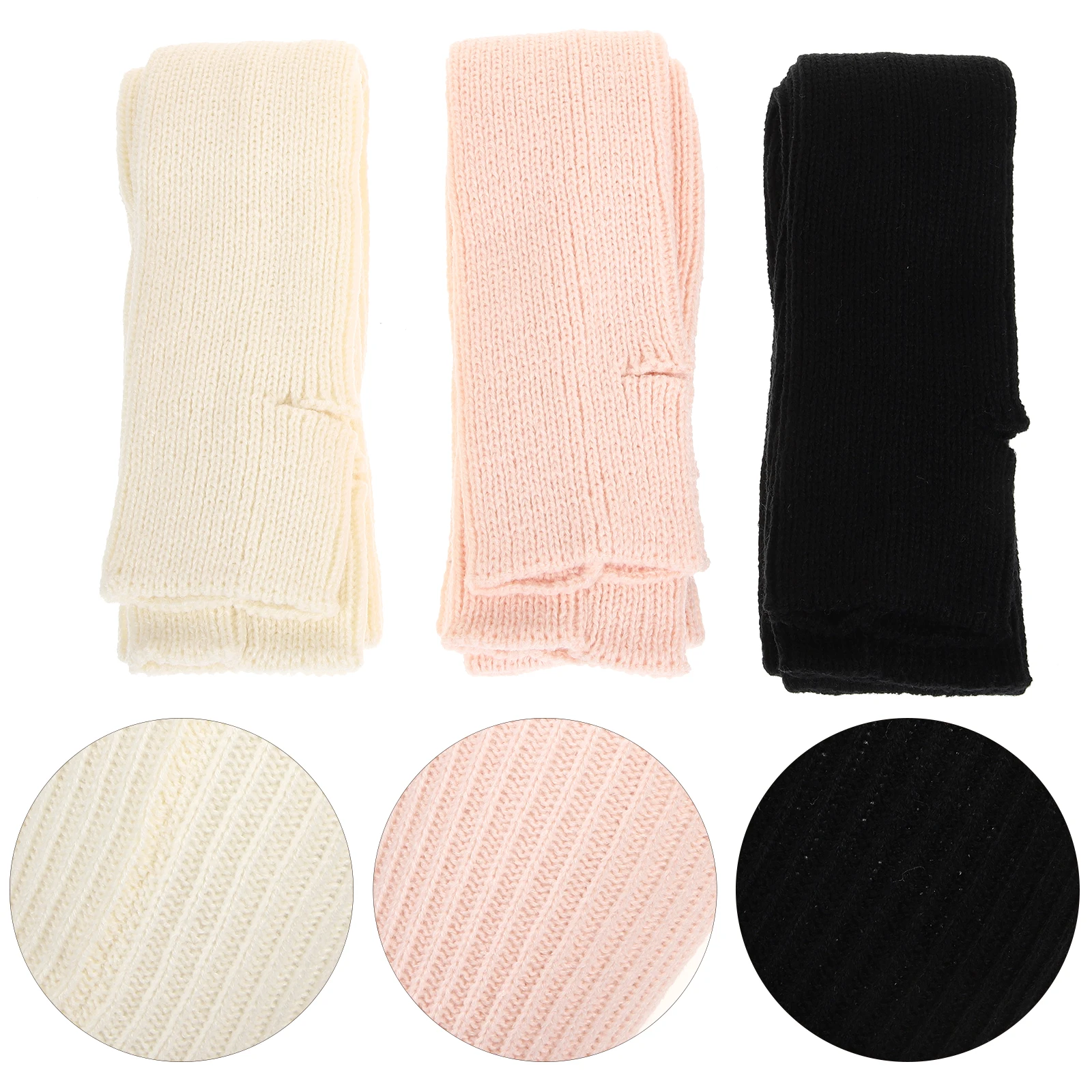 

3 Pairs Warm Leg Warmers Women Ballet Dance Knitted Long Socks Stockings Winter Leg Cover