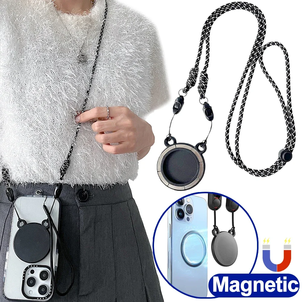 Magnetic Mobile Phone Lanyard Hanging Cord Universal Cellphone Safety Crossbody Charm Chain Suitable for Magsafe Magnetic Straps