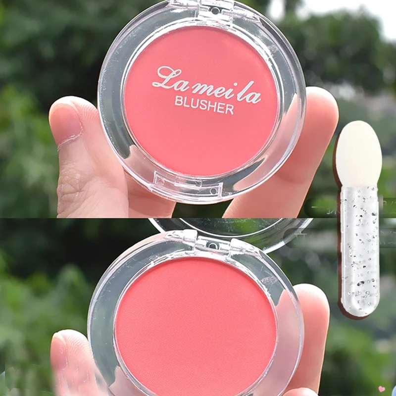 Blusher Cream Matte Natural Cheek Tint Brighten Face Waterproof Contouring Cosmetics Powder Texture Blush Eyeshdow Cheek Makeup