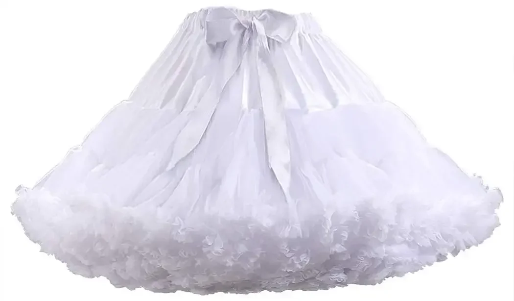 

Women's Petticoat Skirts Chiffon Tulle Underskirt Tutu Ballet Dress Puffy Cosplay Costume