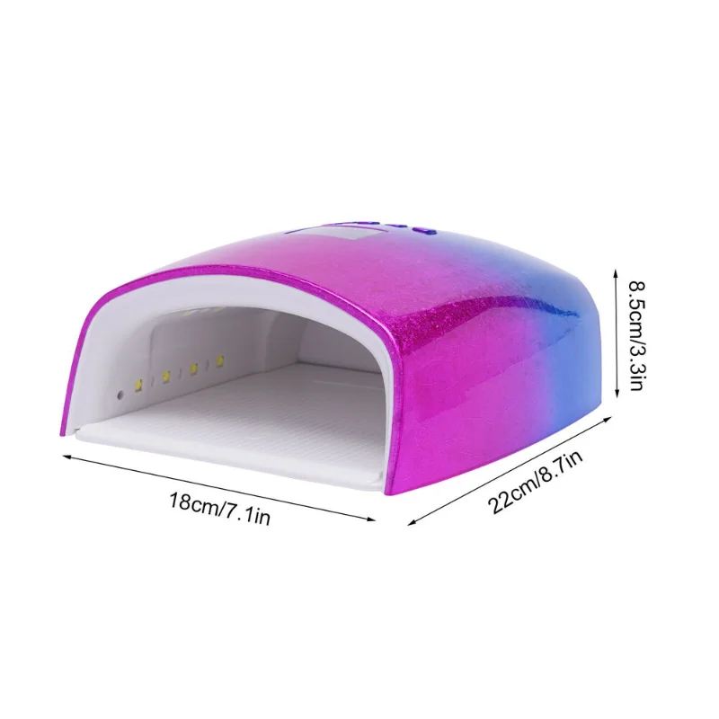 Asciugatrice per smalto gel senza fili ricaricabile da 48 W S10 Asciugatrice per pedicure Lampada per manicure senza fili ricaricabile Lampada LED UV per unghie