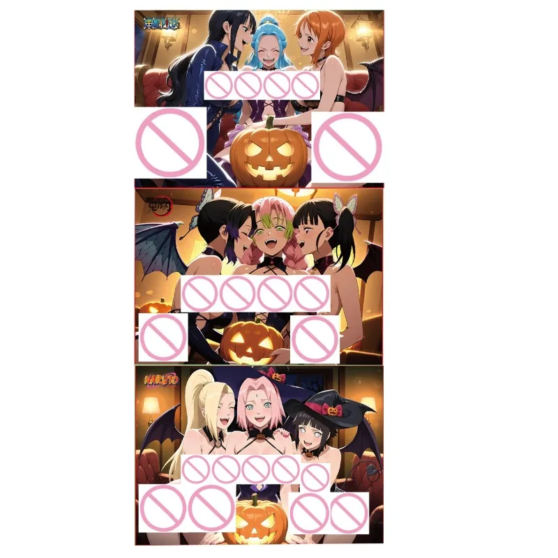 

Набор из 3 шт. ACG: Складные коллекционные карточки-игрушки по аниме и играм с персонажами Хэллоуин-богинями Харуно Сакура, Нефелтари Виви, Нами, Яманака Ино