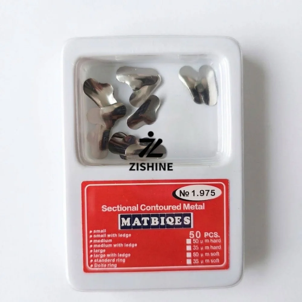 50Pcs/Box Dental Matrix Bands Supragingival Subgingival Contoured Matrix Wedge Form Sheet Teeth Restoration Dentistry Material view 3