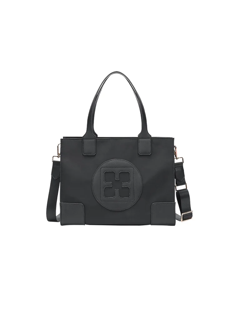 

Корейская парусиновая нейлоновая сумка через плечо, большая пригородная сумка-тоут, мягкий полиэстер, застежка-молния, чистый цвет