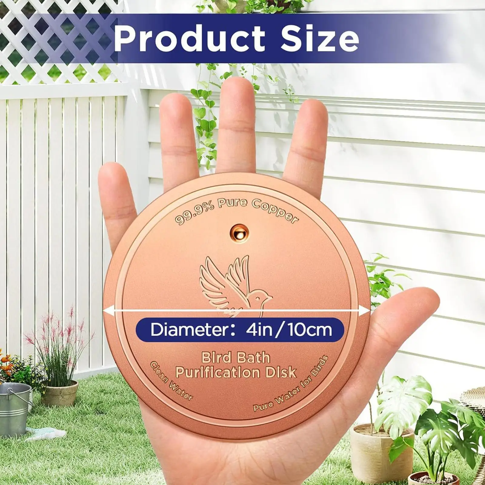 

Медный поддон для чистки птичьих поилок, аксессуар для фонтана для птиц, обеспечивающий безопасную чистую воду, медные чашки для поилок для птиц, медный поддон для чистки для воробьев