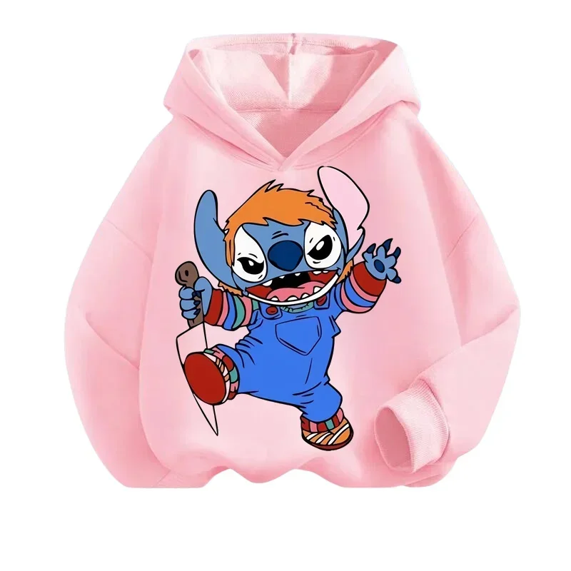 

Kawaii Lilo Stitch Hoodie Kids Clothes Girls Clothing Fashion Baby Boys Clothes Autumn Warm Stitch Sweatshirt Children Tops