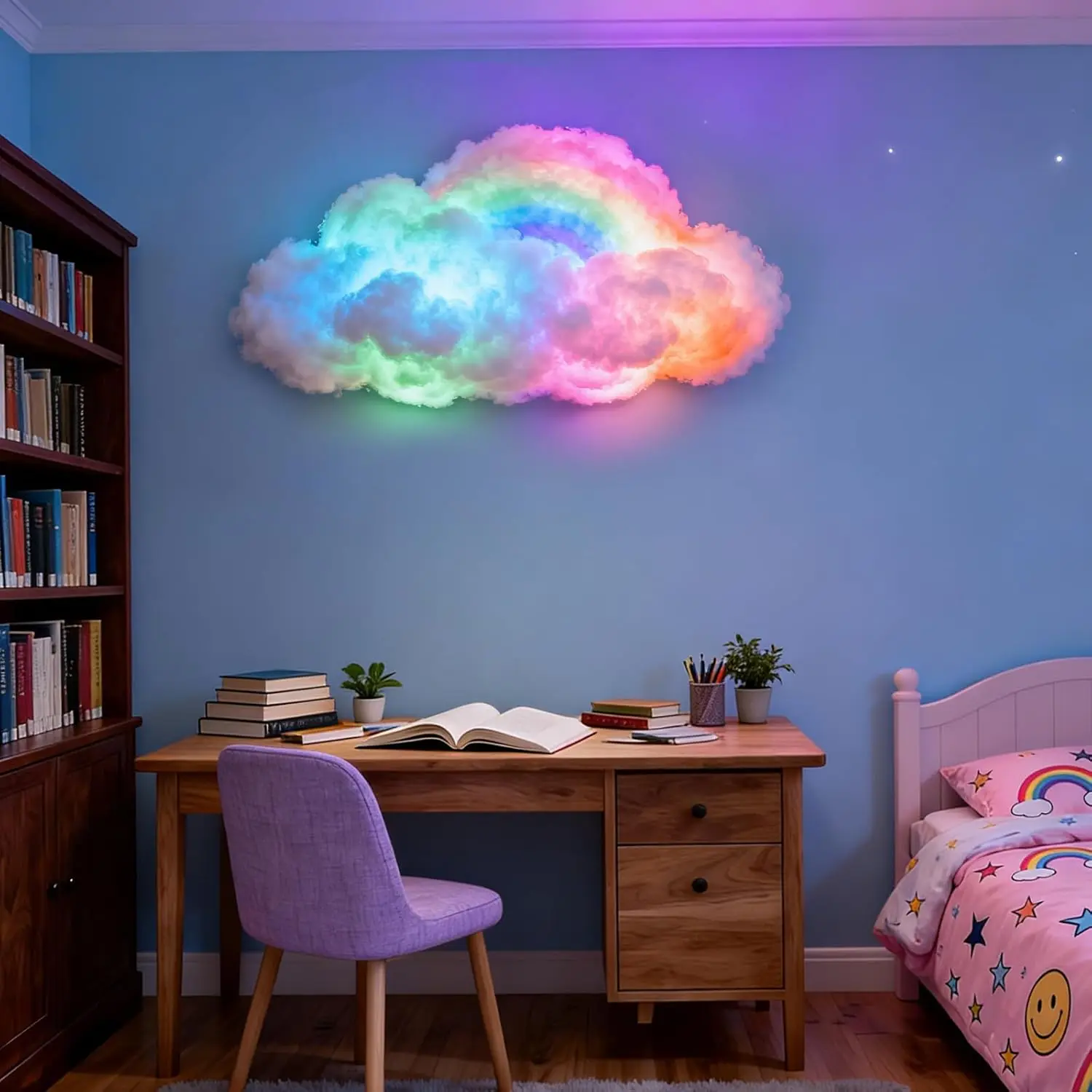 

DIY USB-Powered Thundercloud LED Light Decor, 3D Shapable Clouds Lamp for Bedroom, Gaming Room & Party Ambiance (8-Meter Cloud)