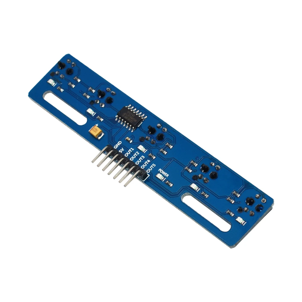 TCRT5000 IR Photoelectric Switch Barrier Line Track Module 5 Channel Infrared Reflective Sensor Obstacle Avoidance Sensor