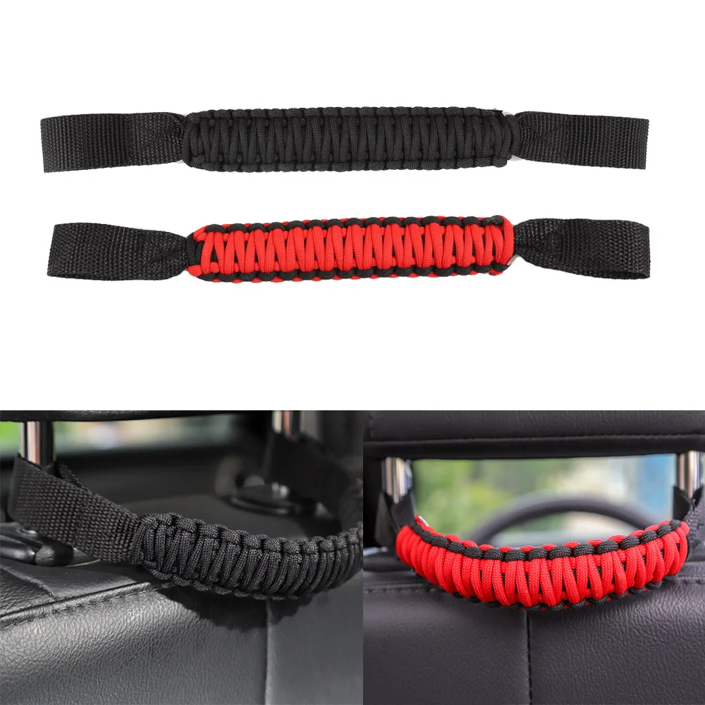 Headrest Grab Handles Rear Seat Passenger Grip Handles Universal for Cars Jeep Wrangler,Ford Bronco,Tacoma,Tundra,Trucks,SUV