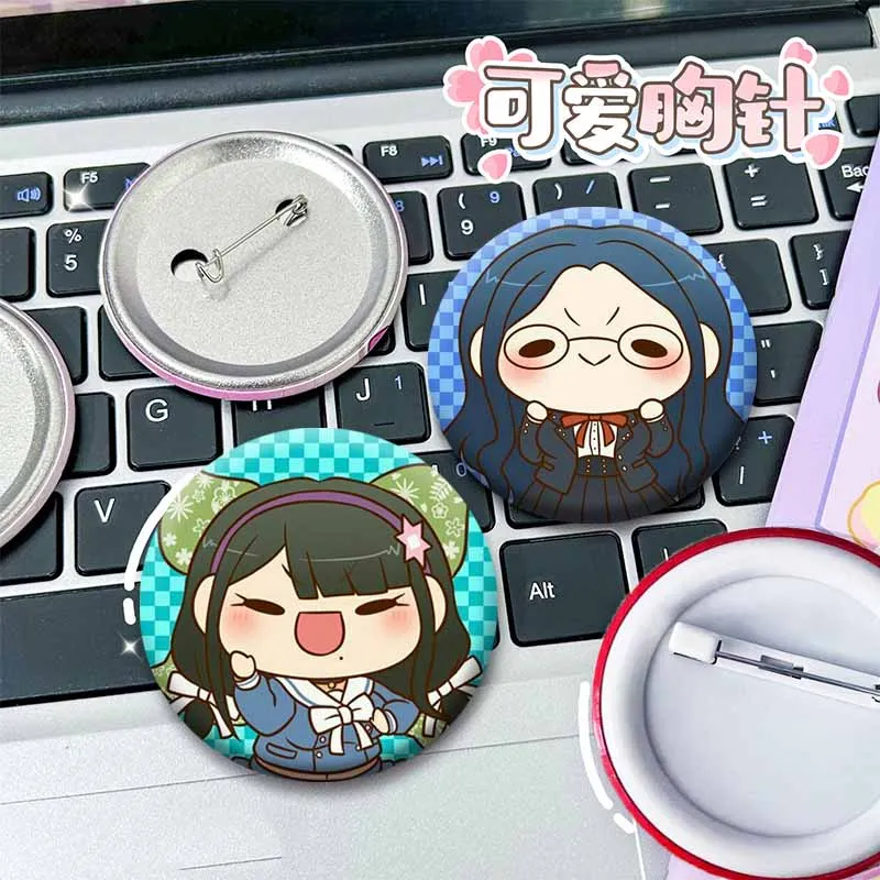 Kawaii Danganronpa Chibi Badges Cartoon Ibuki Mioda Shuichi Saihara Brooches Children Adult Clothing Bag Shirt Decoration Pins